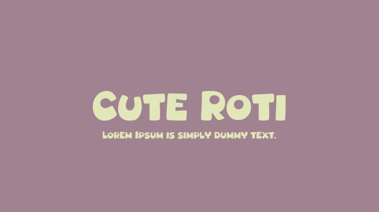 Cute Roti Font