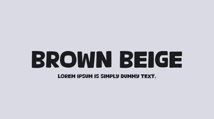 Brown Beige Font