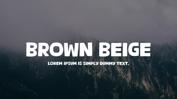 Brown Beige Font