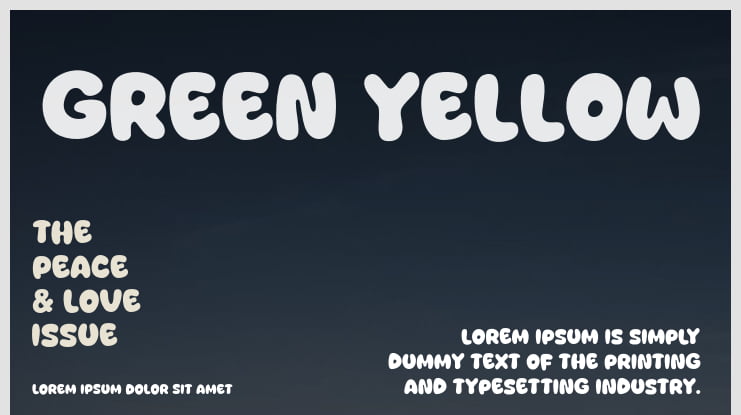 Green Yellow Font