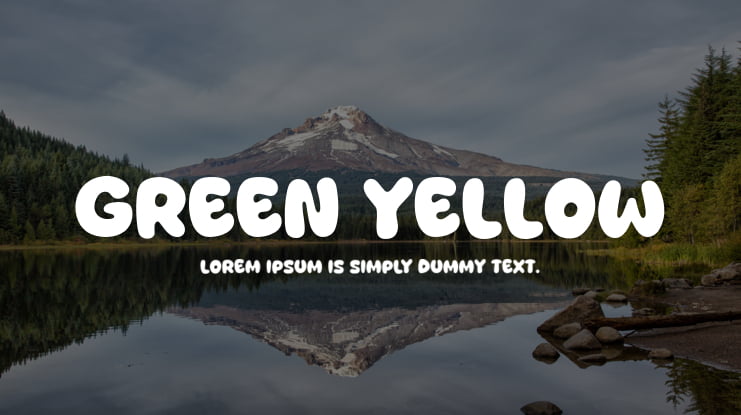 Green Yellow Font