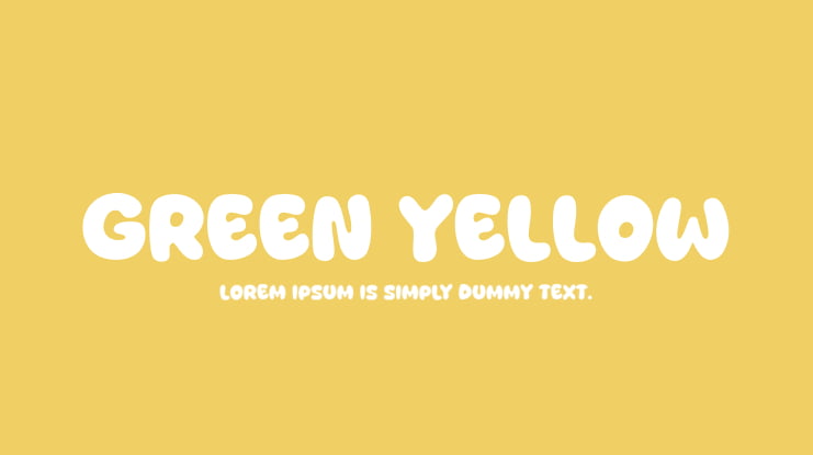 Green Yellow Font