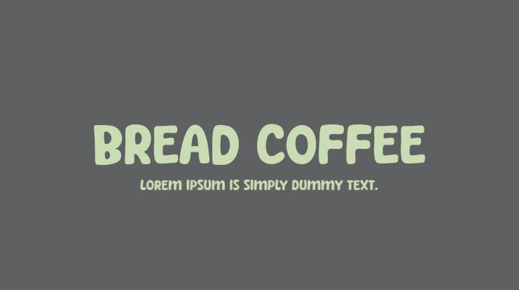 Bread Coffee Font