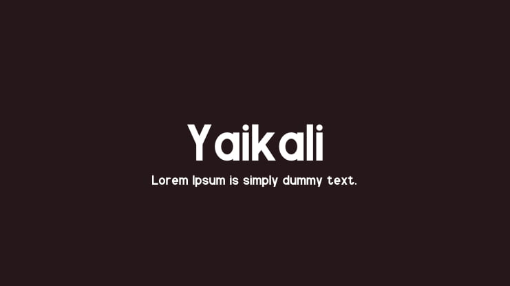 Yaikali Font