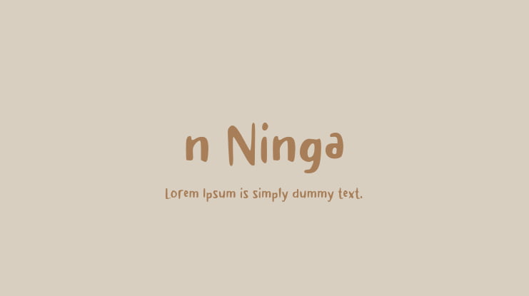 n Ninga Font