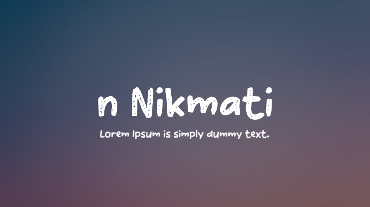 n Nikmati Font