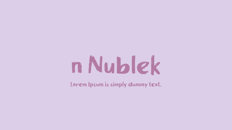 n Nublek Font