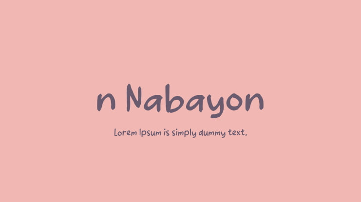 n Nabayon Font