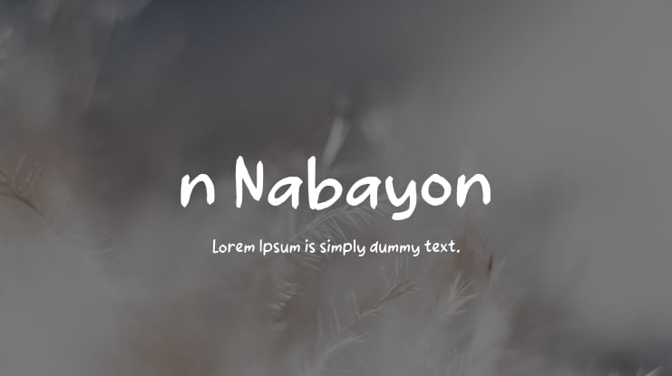 n Nabayon Font