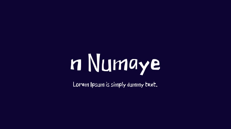 n Numaye Font