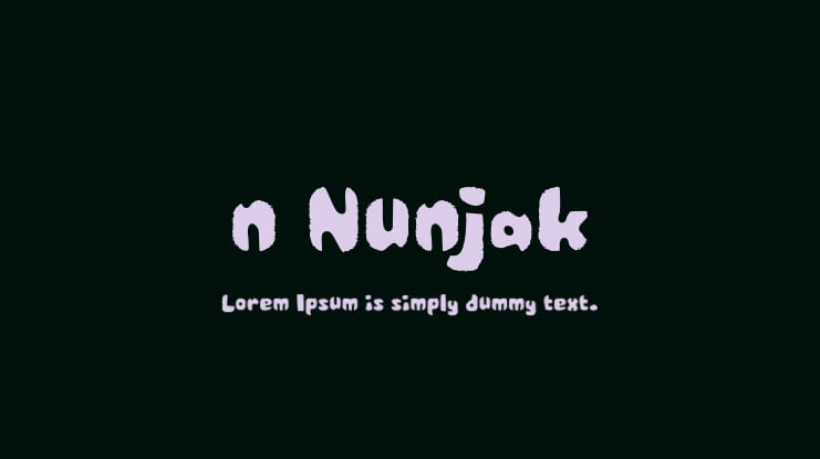 n Nunjak Font