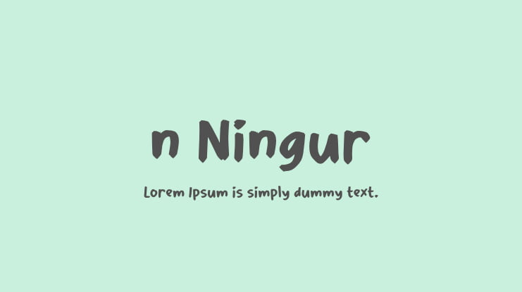 n Ningur Font