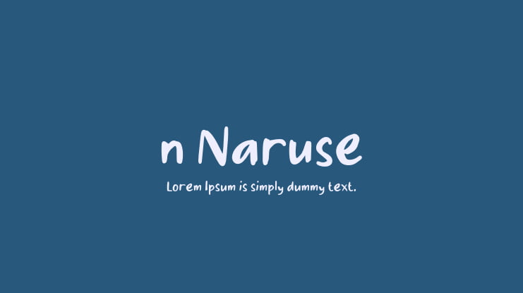 n Naruse Font