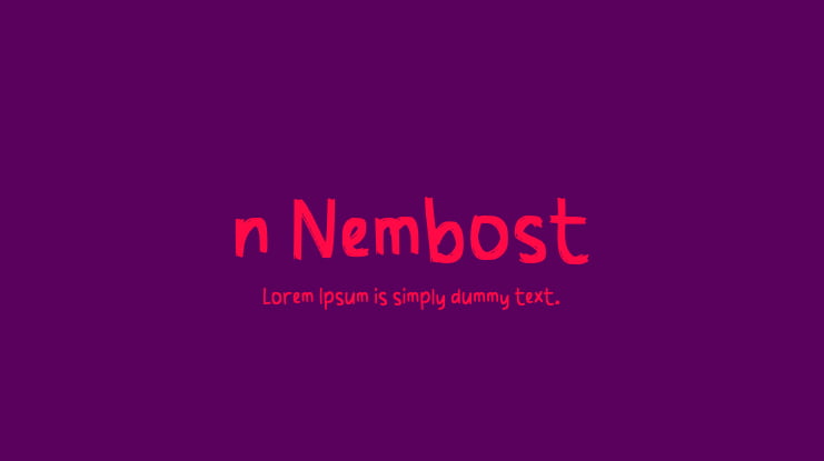 n Nembost Font