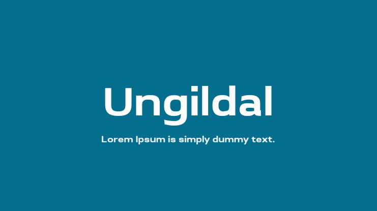 Ungildal Font Family