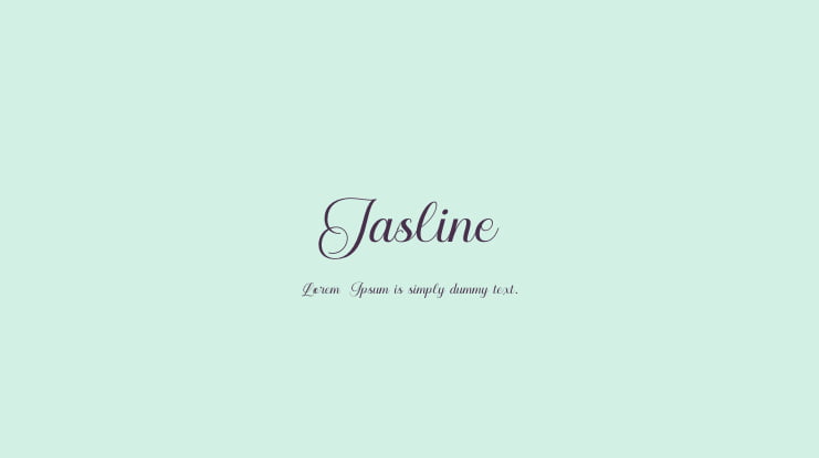 Jasline Font