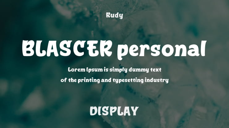 BLASCER personal Font