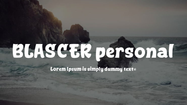 BLASCER personal Font