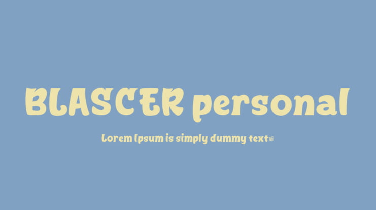 BLASCER personal Font