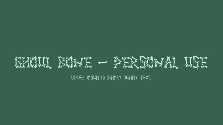 Ghoul Bone - Personal Use Font Family