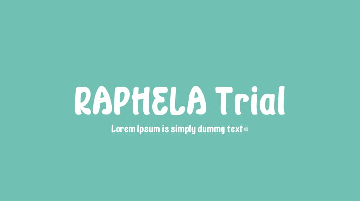 RAPHELA Trial Font