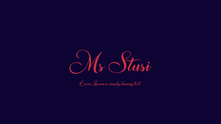 Ms Stusi Font