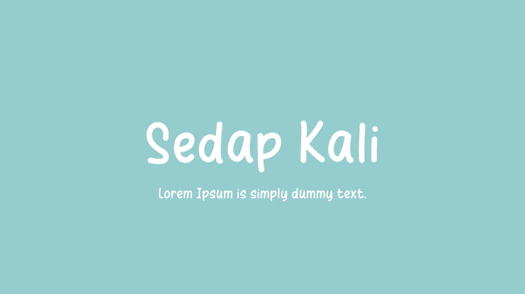 Sedap Kali Font