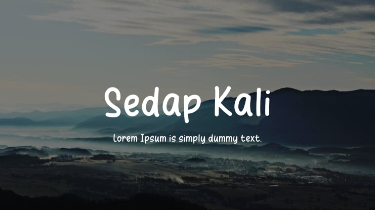 Sedap Kali Font