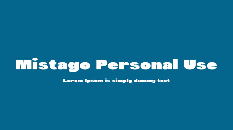 Mistago Personal Use Font