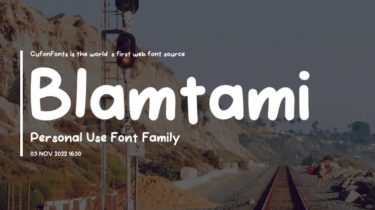 Blamtami Personal Use Font