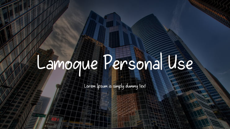 Lamoque Personal Use Font