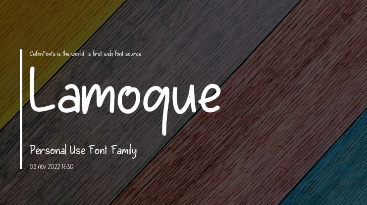 Lamoque Personal Use Font