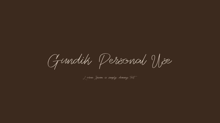 Gundik Personal Use Font