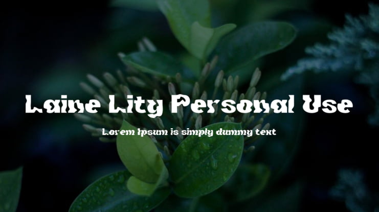 Laine Lity Personal Use Font