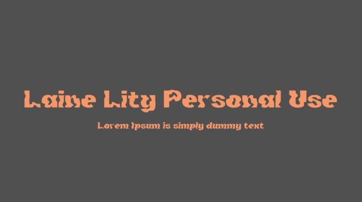 Laine Lity Personal Use Font