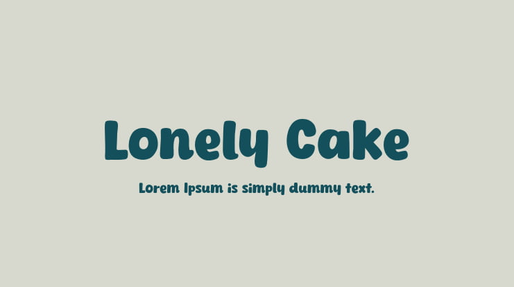 Lonely Cake Font