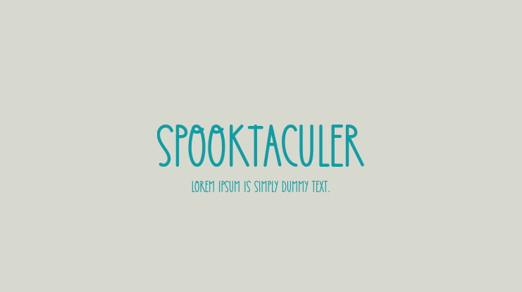 Spooktaculer Font