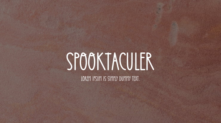 Spooktaculer Font