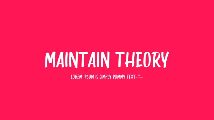 Maintain Theory Font