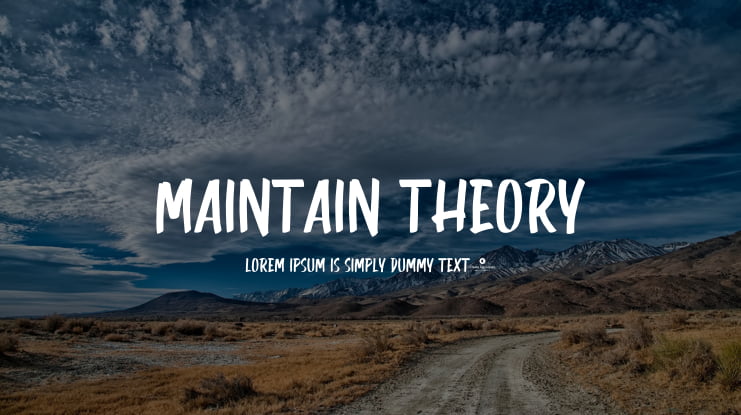 Maintain Theory Font