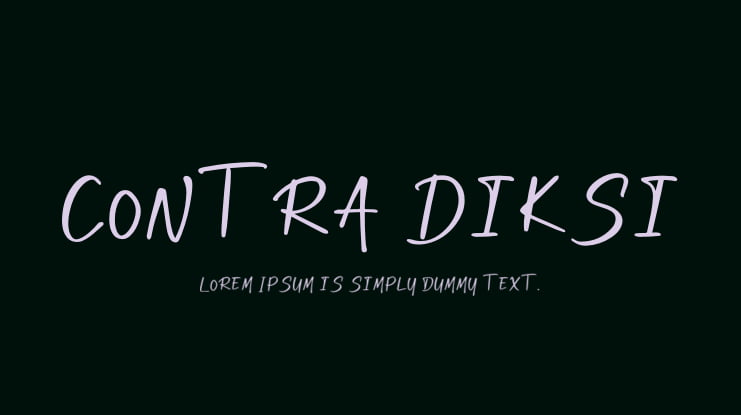 Contra Diksi Font