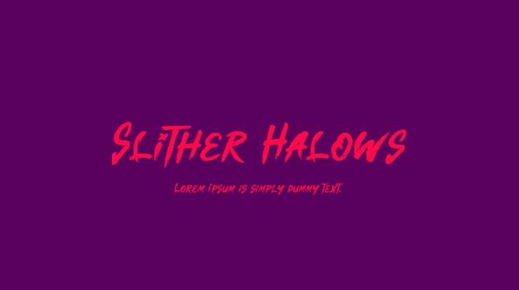 Slither Halows Font