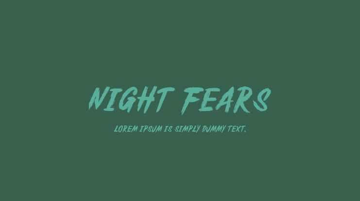 Night Fears Font