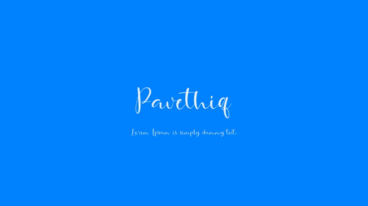 Pavethiq Font