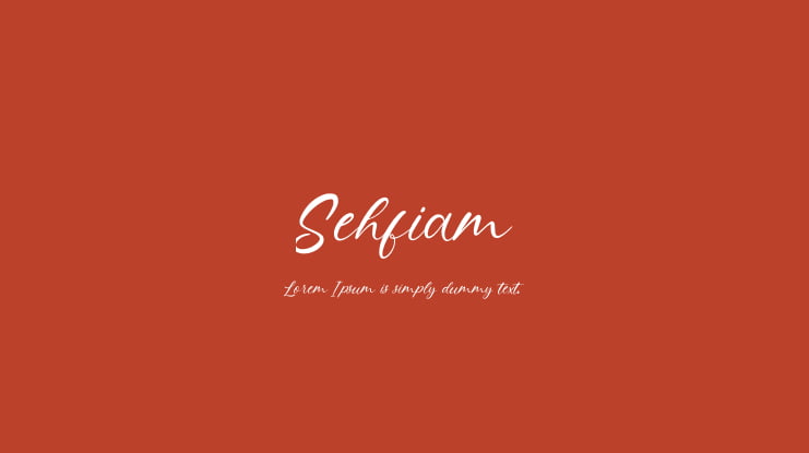 Sehfiam Font