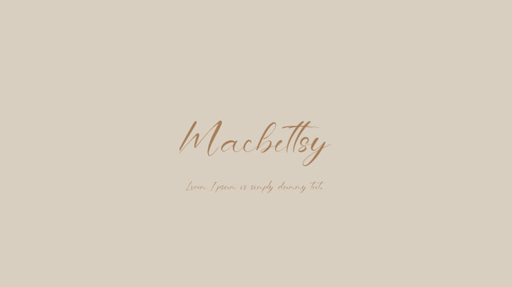 Macbettsy Font