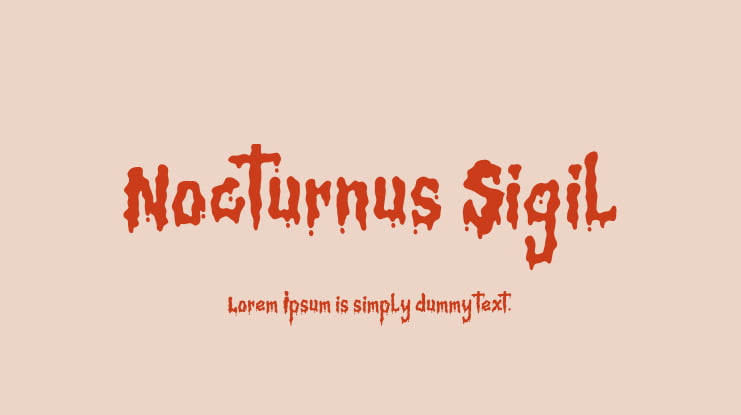 Nocturnus Sigil Font