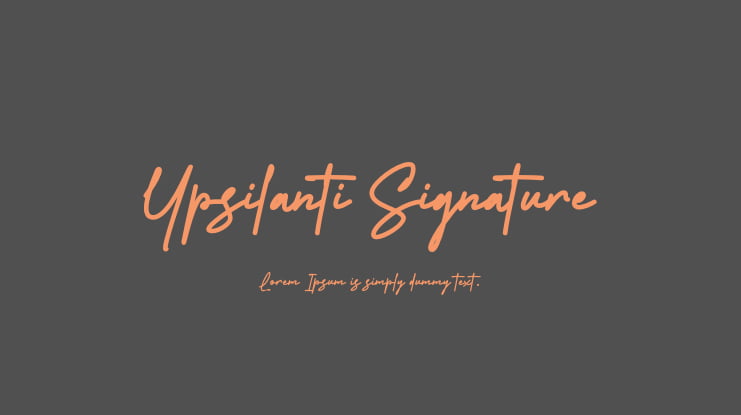 Ypsilanti Signature Font