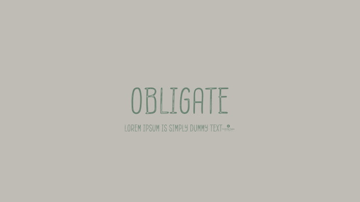 Obligate Font