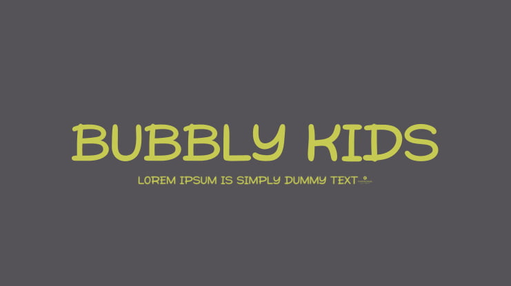 Bubbly Kids Font